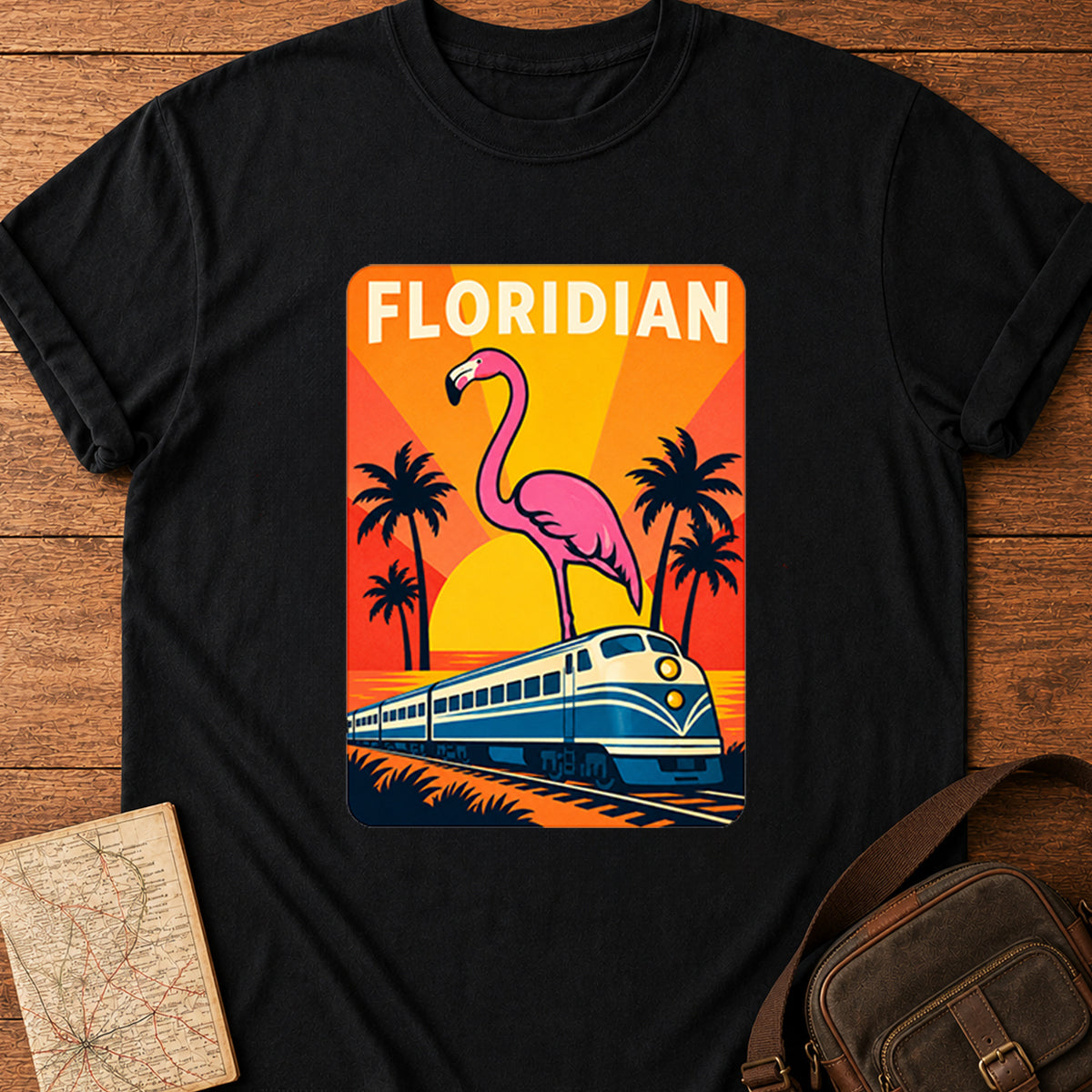Floridian Flamingo Rail Trip T-shirt