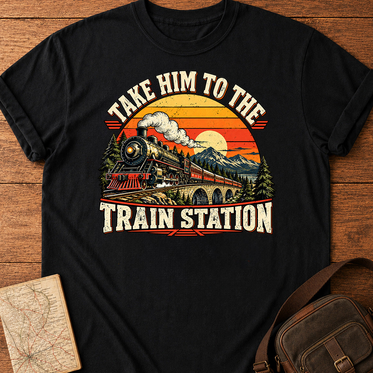 Vintage Train Station T-Shirt