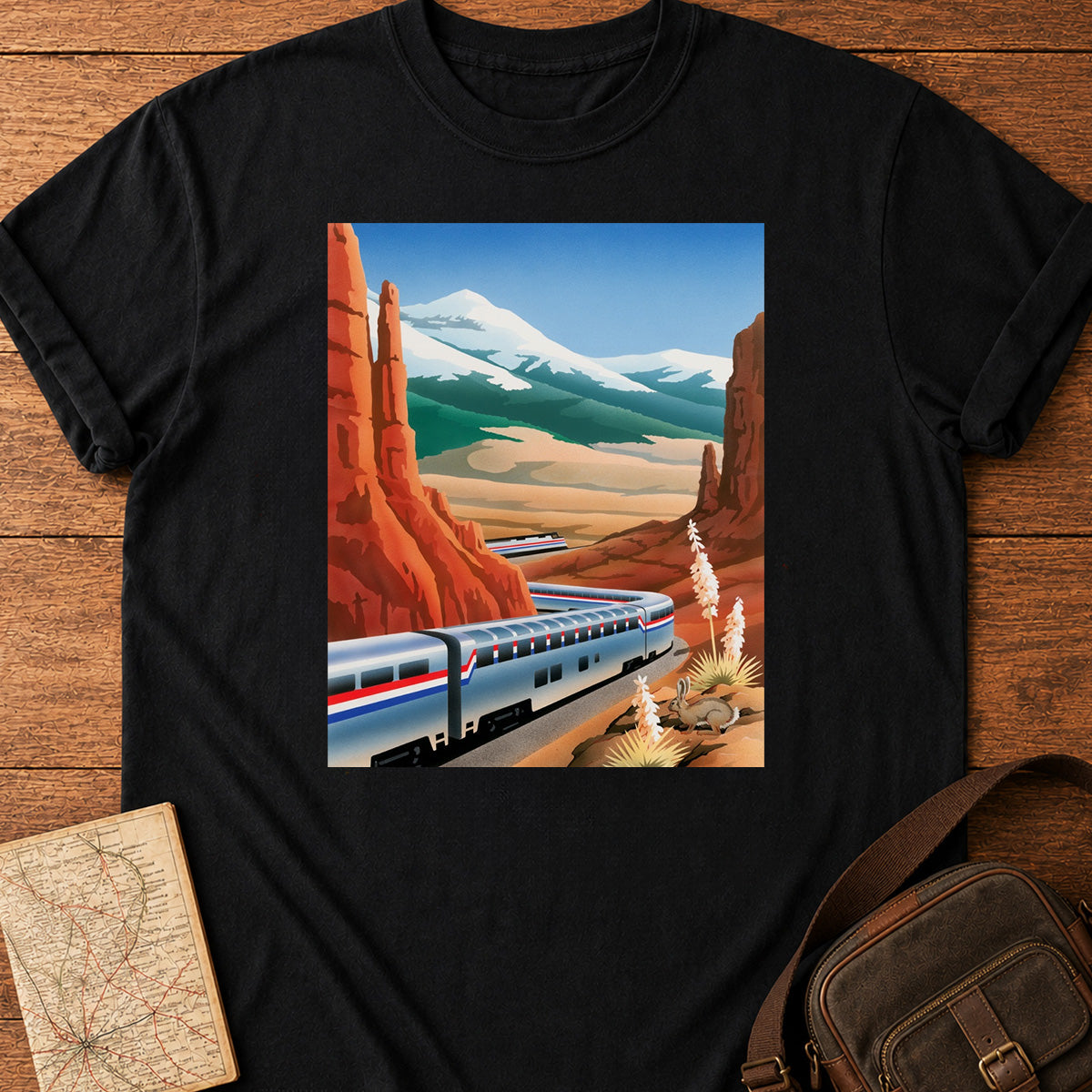 Retro Americana Rail Journey T-shirt