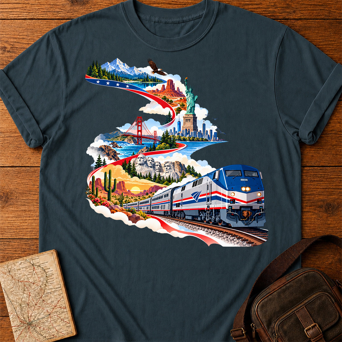 US Scenic Destinations By Rail T-shirt