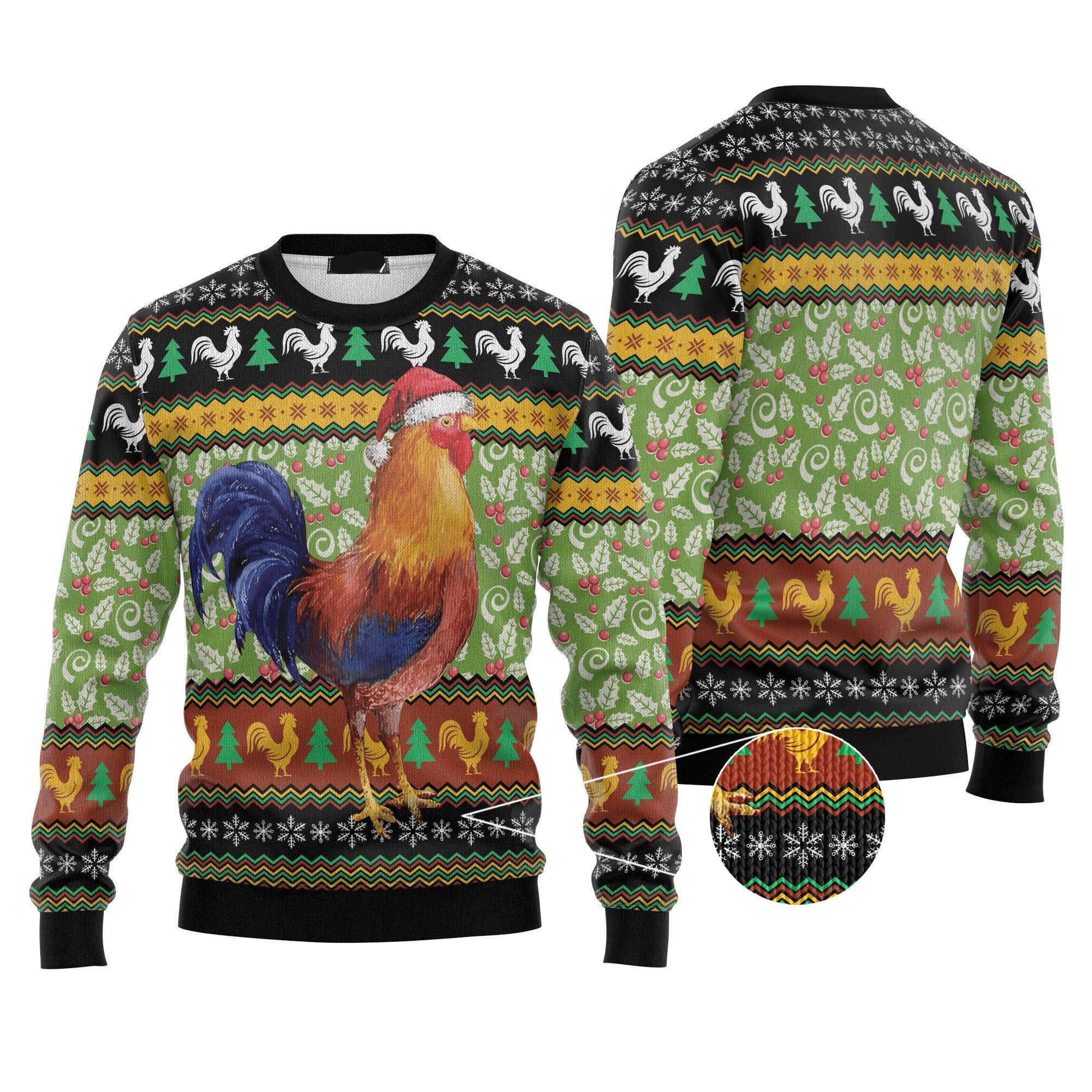 Chicken Cluck Ry Christmas Ugly Christmas Sweater, Ugly Christmas Sweater, Funny Xmas Sweaters