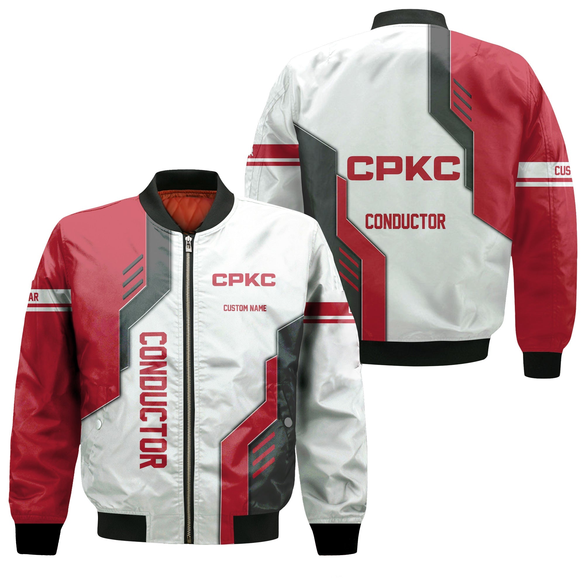 Railspirit Personalized Canadian Pacific Kansas City Bomber Jacket Unique Railway Style with Custom Job CPKC Train Jacket