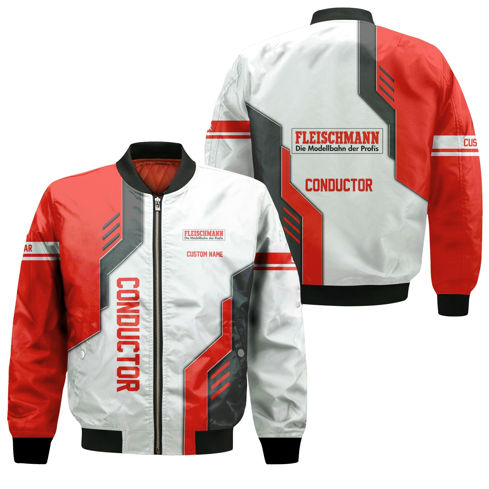 Railspirit Personalized Fleischmann And Western Railroad Bomber Jacket Unique Railway Style with Custom Job Train Jacket