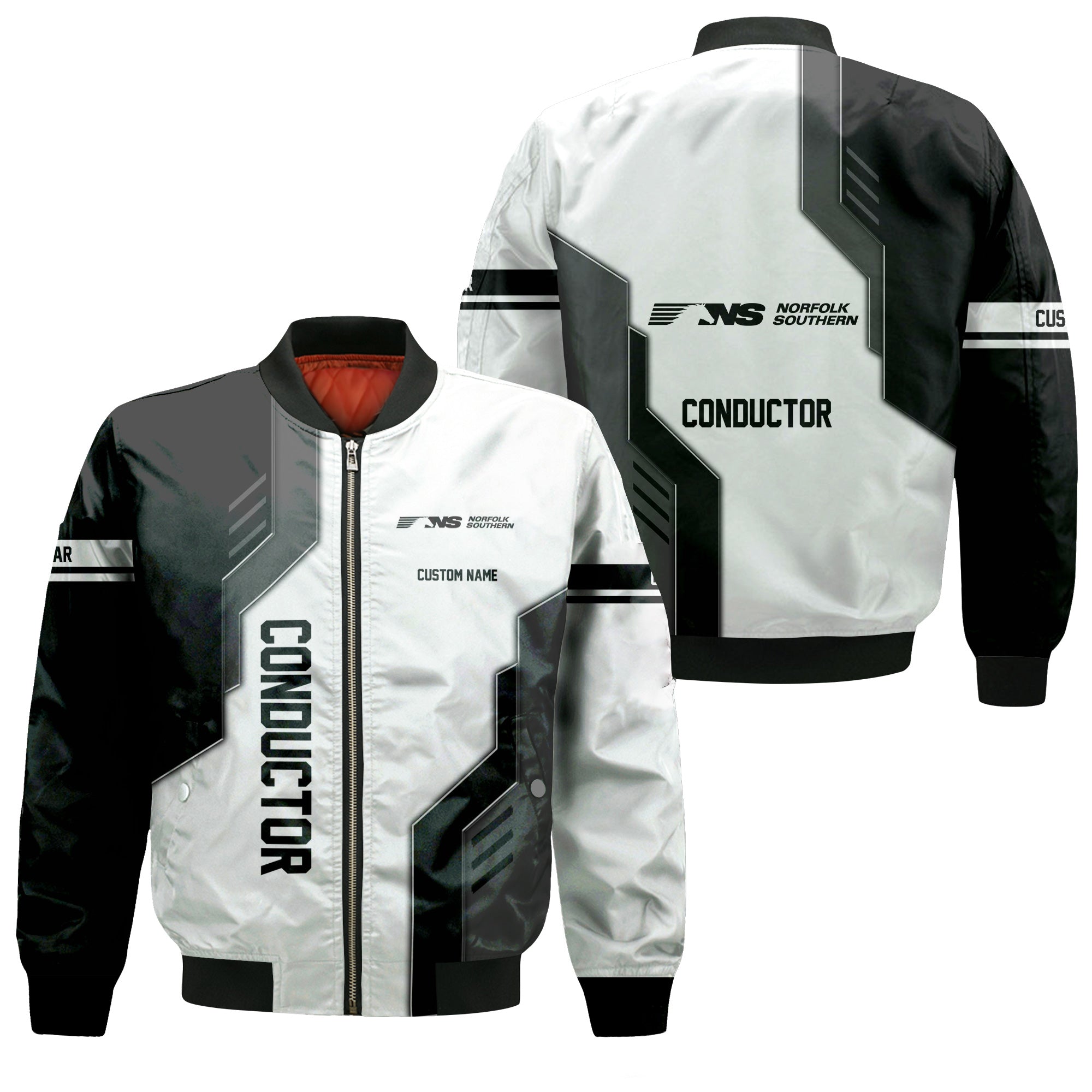 Railspirit Personalized Norfolk Southern Railway Bomber Jacket Unique Railway Style with Custom Job Train Jacket