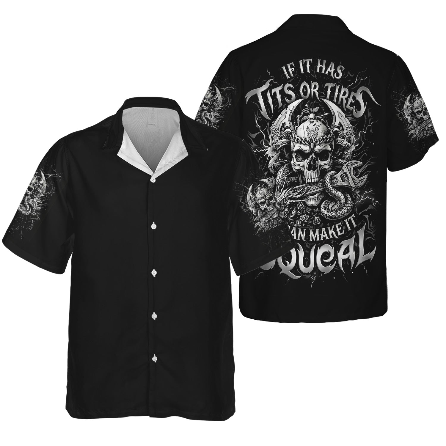 If It Has Tits Or Tires I Can Make It Squeal Skull Mechanic Shirt Funny Garage Humor T Shirt Auto Repair Car Guy Gift Hoodie For Men Lover