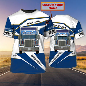 Custom Name Truck Driver T Shirt, Labour Day Gift For A Trucker Man, Best Shirt For Men