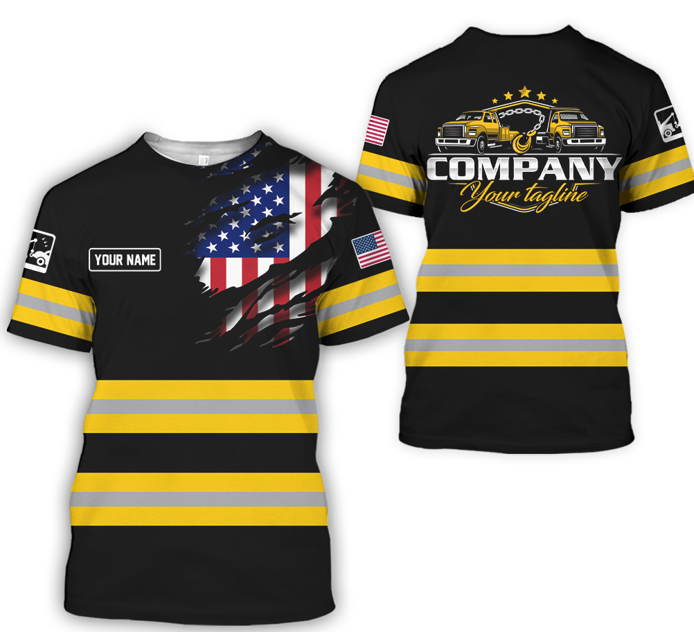 Custom Name Yellow Shirt for Husband, Truck Driver, Long Haul CDL Gift, Diesel Mechanic Shirt, Apparel Trucker