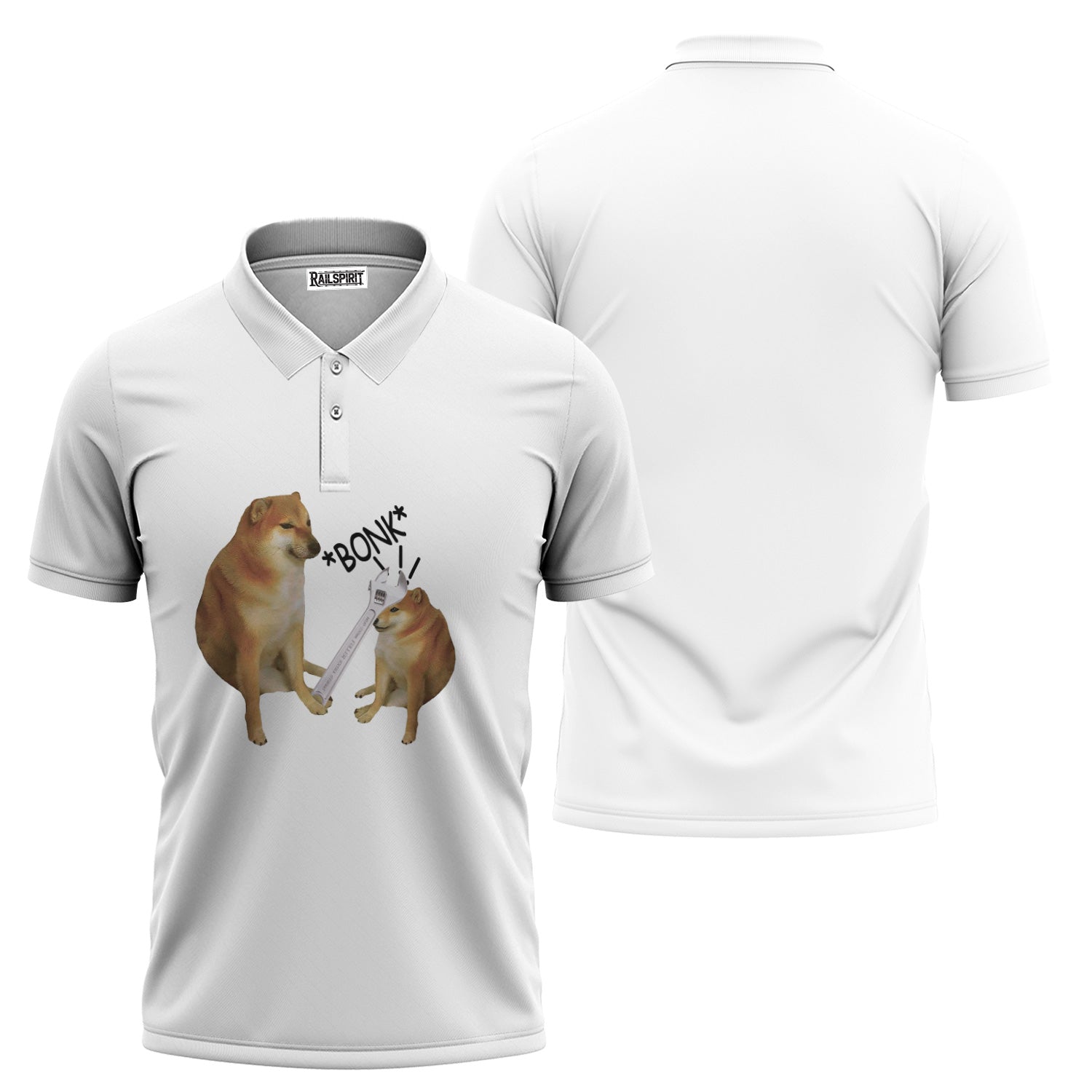 Funny Doge Bonk Mechanic Shirt, Hilarious Meme Hoodie Featuring Dog Bonking Another Dog with a Wrench, Perfect Gift for Meme Lovers & Dog Fans