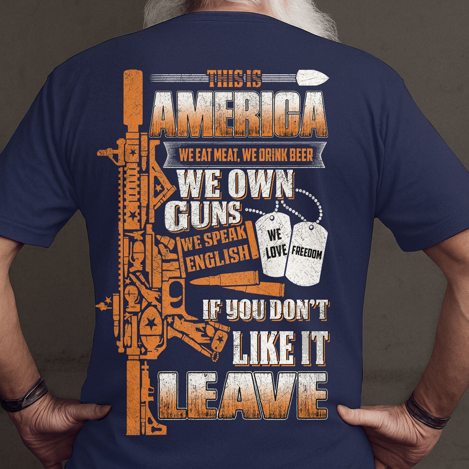 This Is America Shirt, We Eat Meat We Drink Beer We Own Guns, Patriotic Tee, USA Flag Tee, Freedom Gift for Men