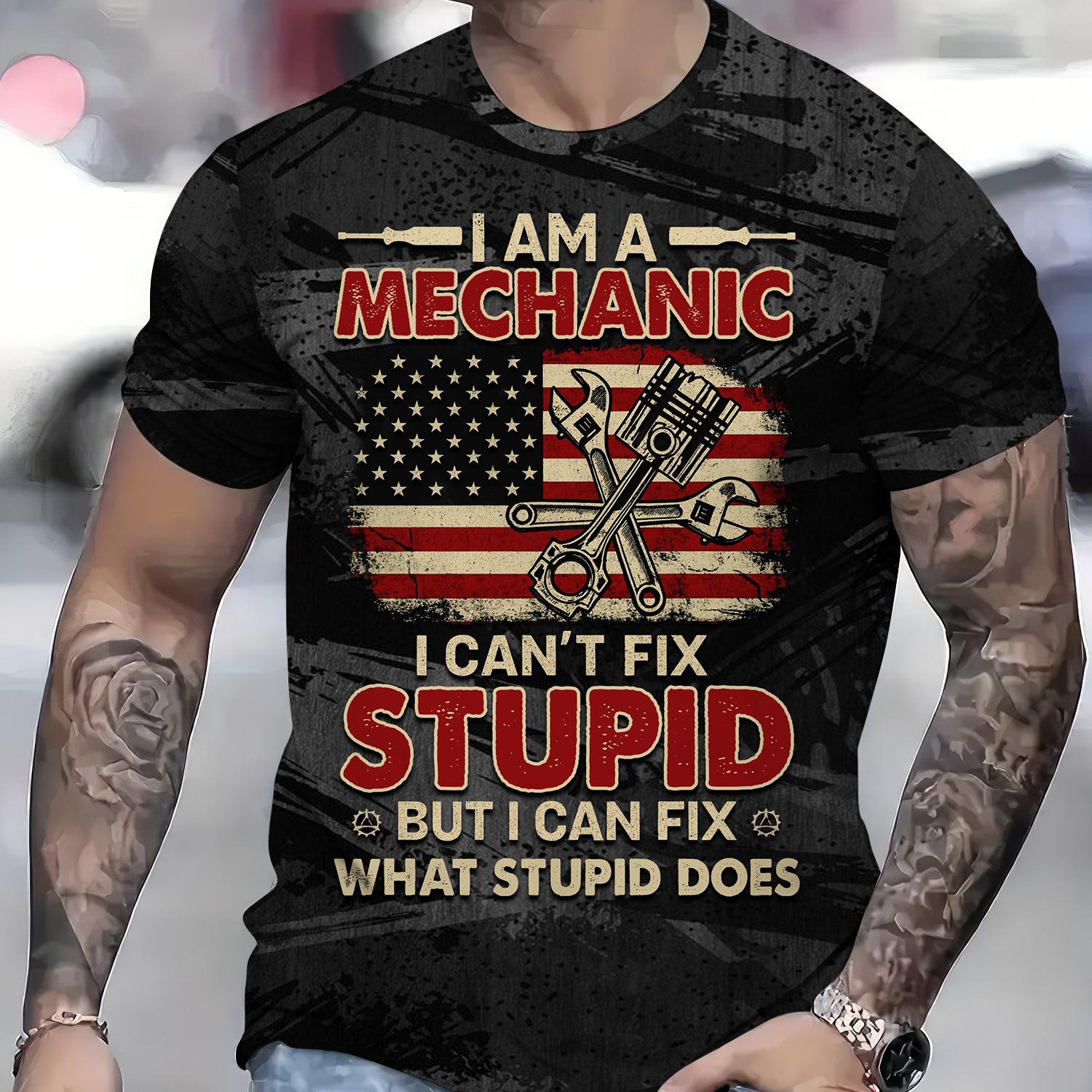 I Am A Mechanic Shirt, Funny Auto Repair Shirt, I Can’t Fix Stupid But I Can Fix What Stupid Does, Garage Workwear Gift for Men
