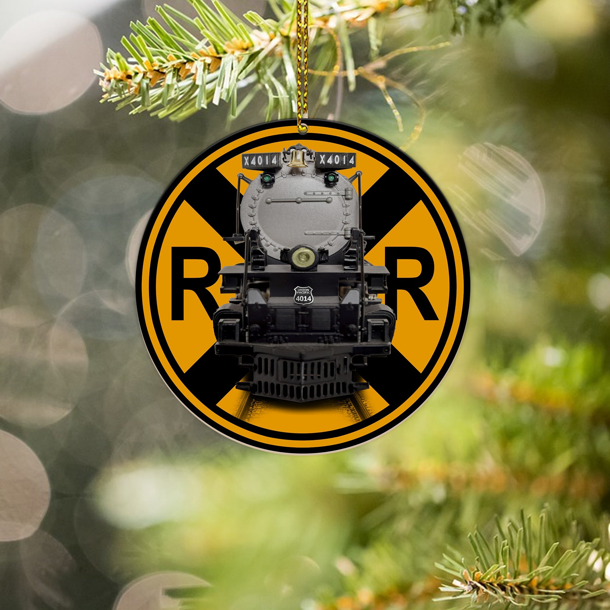 Big Boy 4014 Railroad Ornament, Vintage Train Logo Christmas Decoration, Gift for Railway Lovers and Collectors