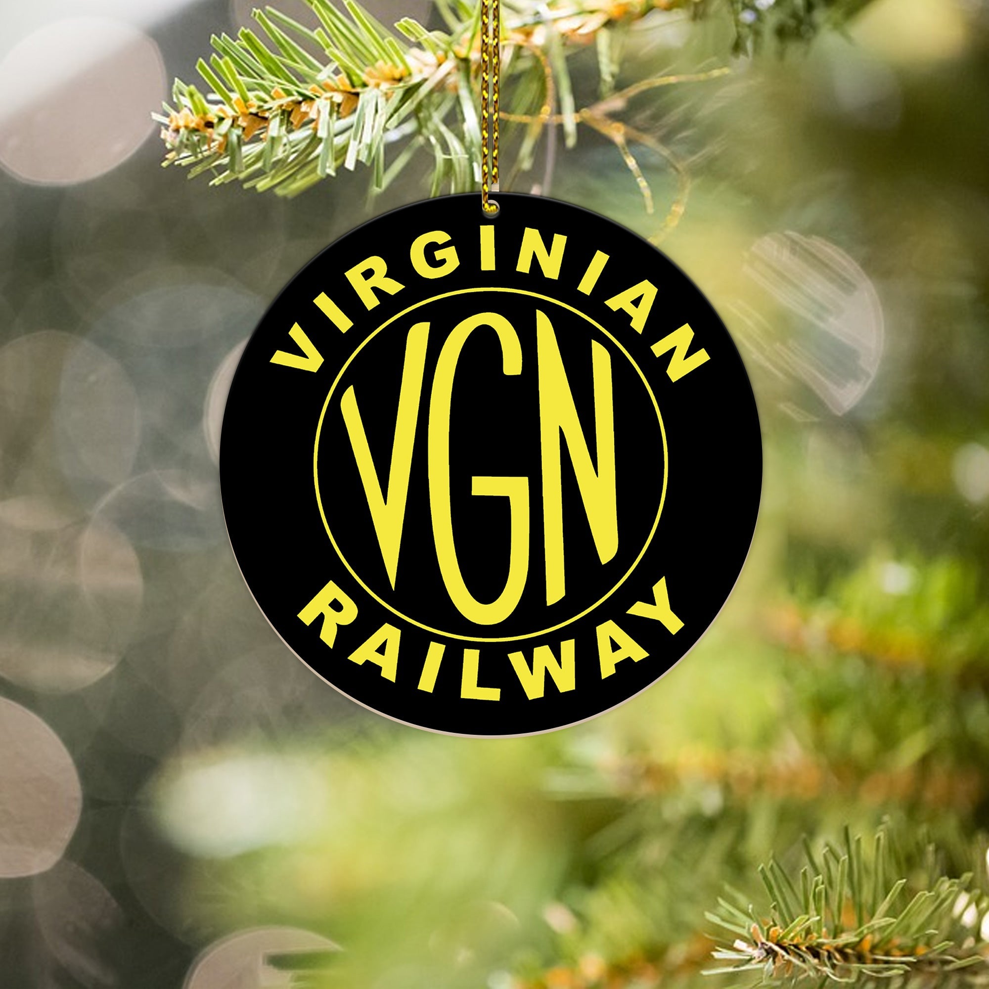 Wisconsin Central Ltd. Ornament, Vintage Railroad Logo Christmas Decoration, Gift for Train Lovers and Collectors