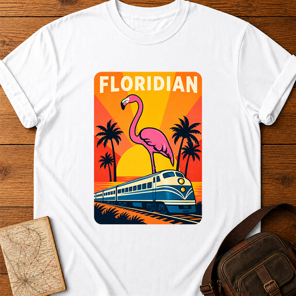 Floridian Flamingo Rail Trip T-shirt