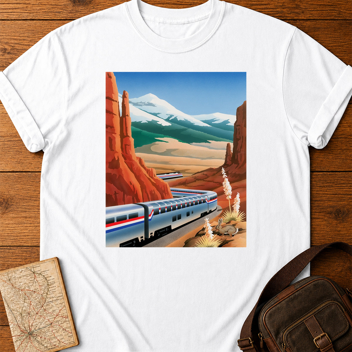 Retro Americana Rail Journey T-shirt