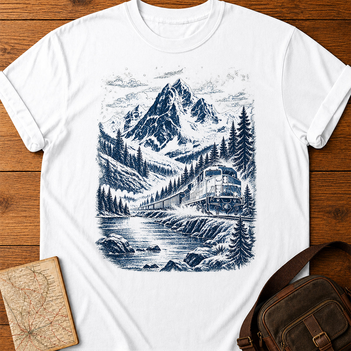 Starry Night Train T-shirt