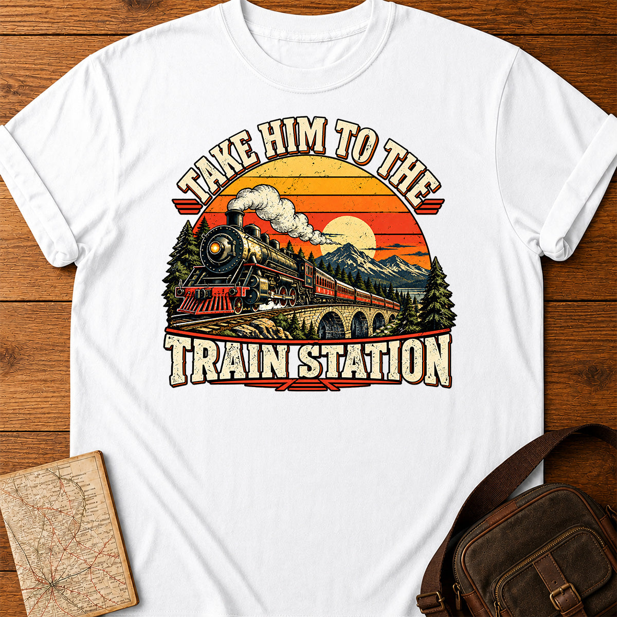 Vintage Train Station T-Shirt