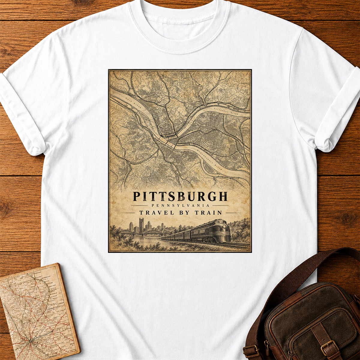 Pittsburgh Pennsylvania Train Travel T-shirt