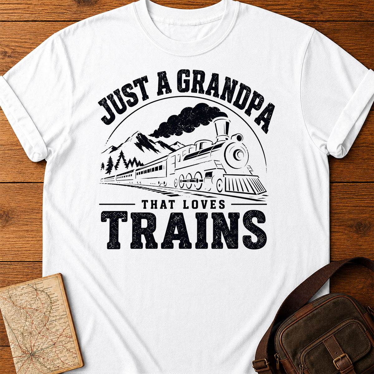 Train Loving Grandpa T-Shirt
