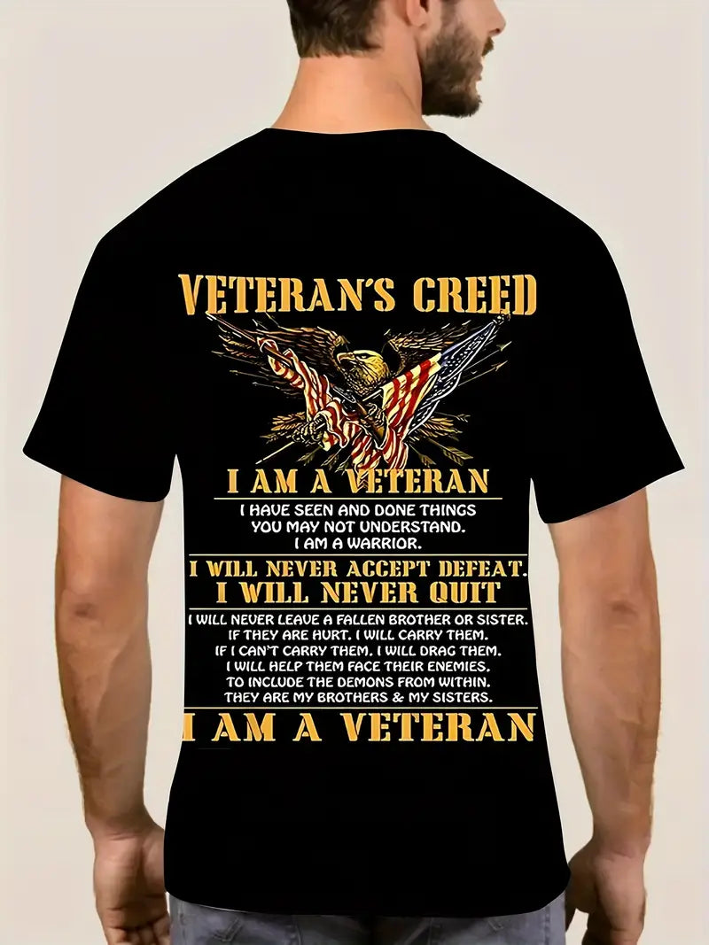 Veteran's Creed T Shirt I Am A Veteran US Eagle Shirt Gift For Veteran