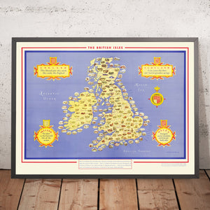 Old Railway Map of the British Isles by Taylor, 1949