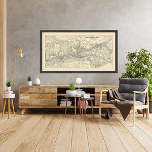 Old Map of the Grand Trunk Railway, 1898: Toronto, Chicago, Niagara Falls, Ontario, Quebec
