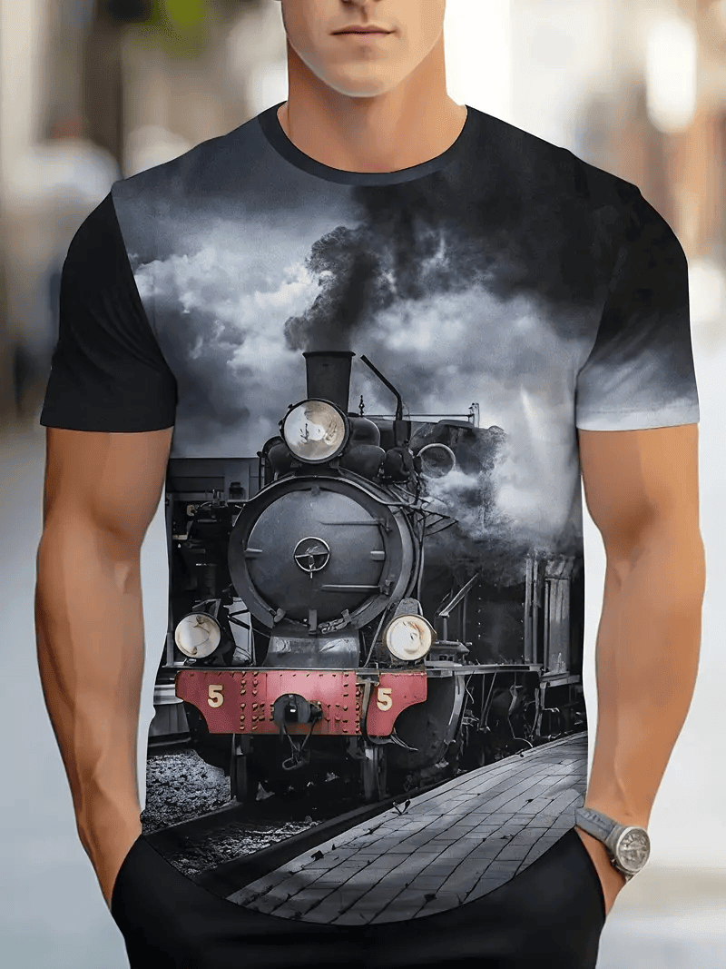 Railspirit Unique Vintage Train Unisex T Shirt All Over Print