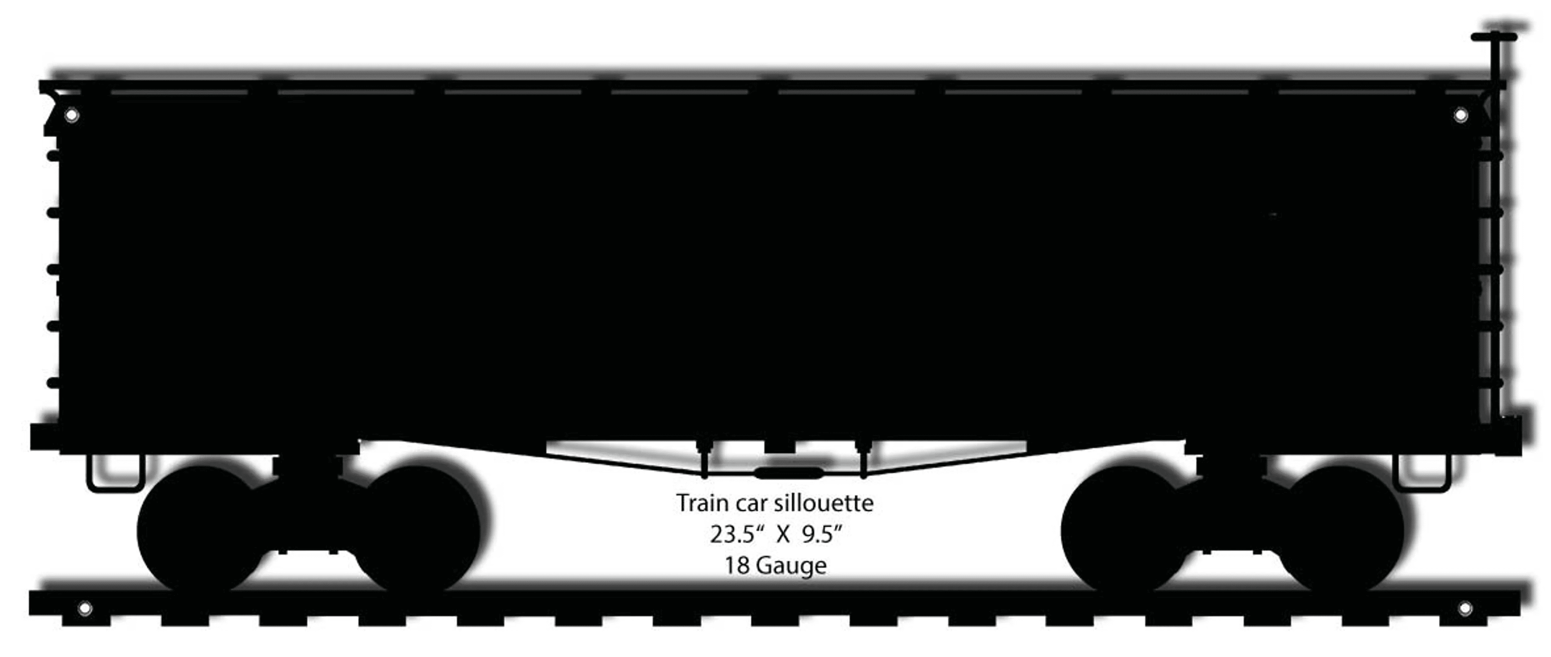 Railspirit Locomotive Train Freight Car Laser Cut Silhouette Metal Script Art Sign - Railroad Wall Decor Art