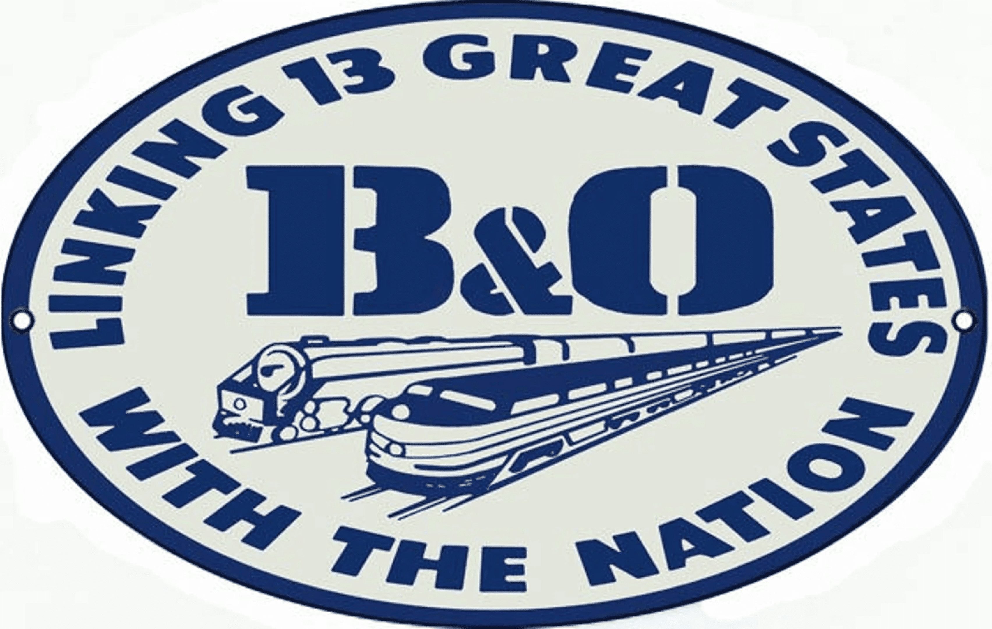 Railspirit B&O Railroad Sign Aged Style Metal Sign Vintage Style Retro Garage Art