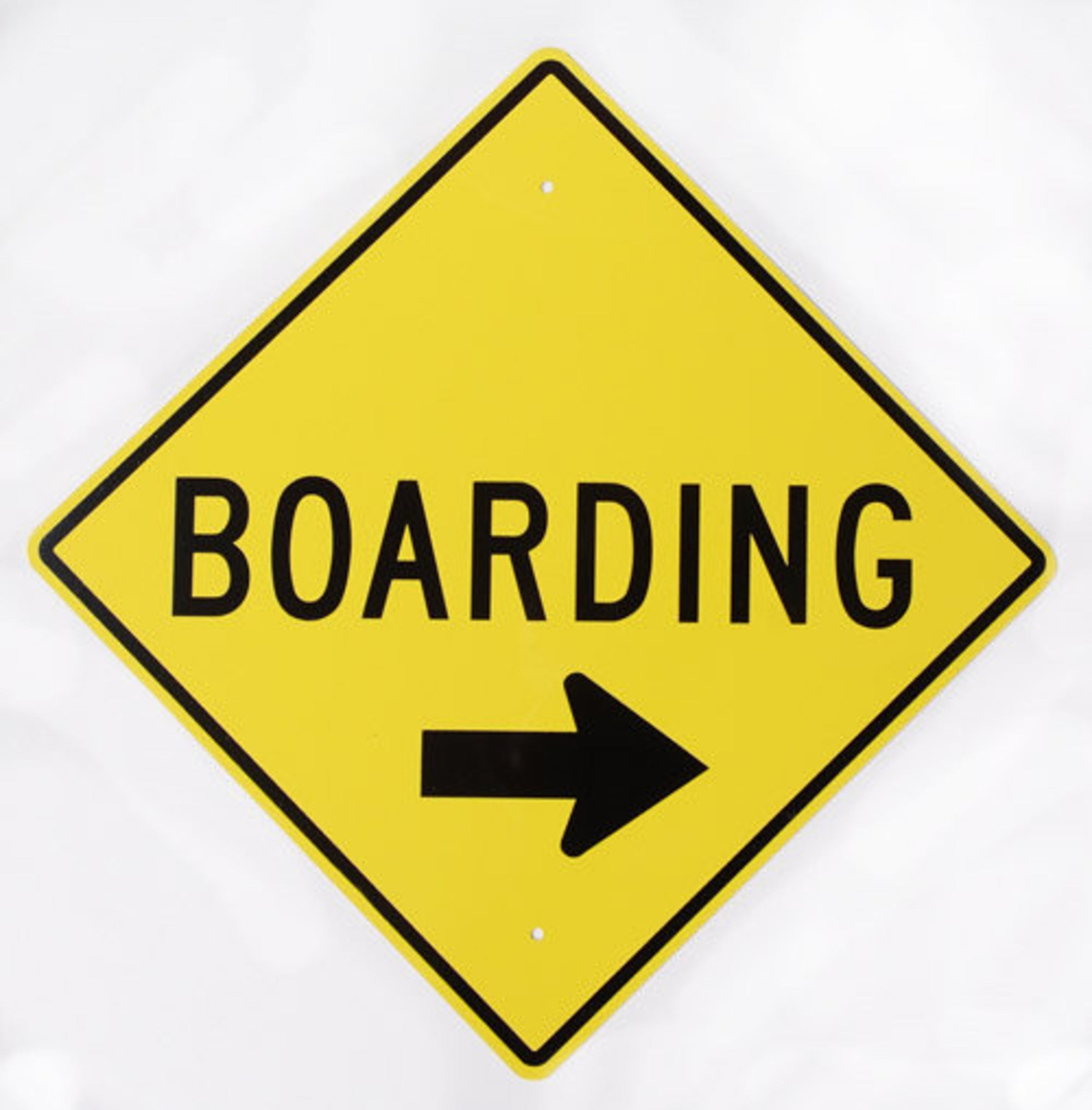 Railspirit Railroad Train Boarding Sign Choice Of Left Or Right Arrow Metal Sign Vintage Style Retro Garage Art
