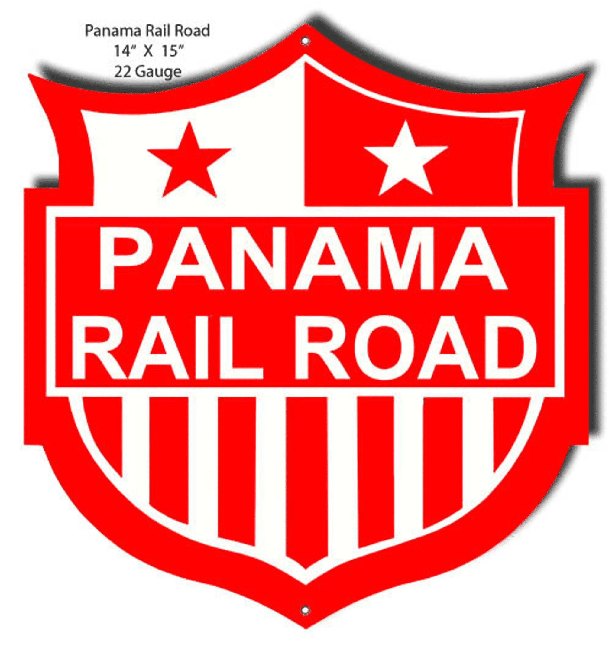 Railspirit Panama Railroad Metal Sign Vintage Style Retro Garage Art