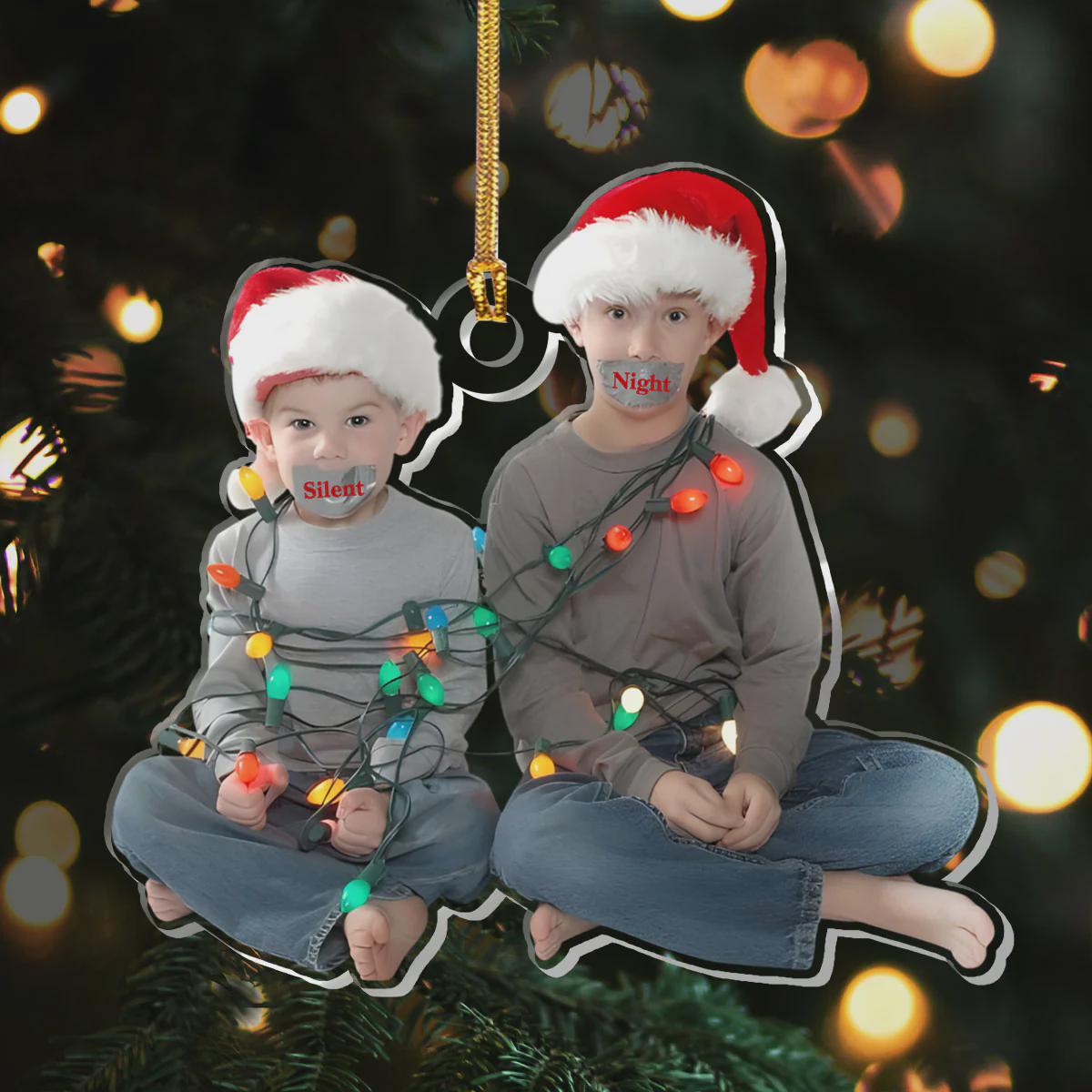 Funny Christmas Family Members Photo Personalized Acrylic Ornament,Custom Acrylic Picture Ornament,Personalized Keepsake Gift,Funny Ornament