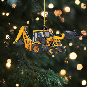 Personalized Excavator Christmas Ornament, Excavator Ornament, Excavator Gift 2025, Heavy Equipment Ornaments, Construction Vehicle Worker