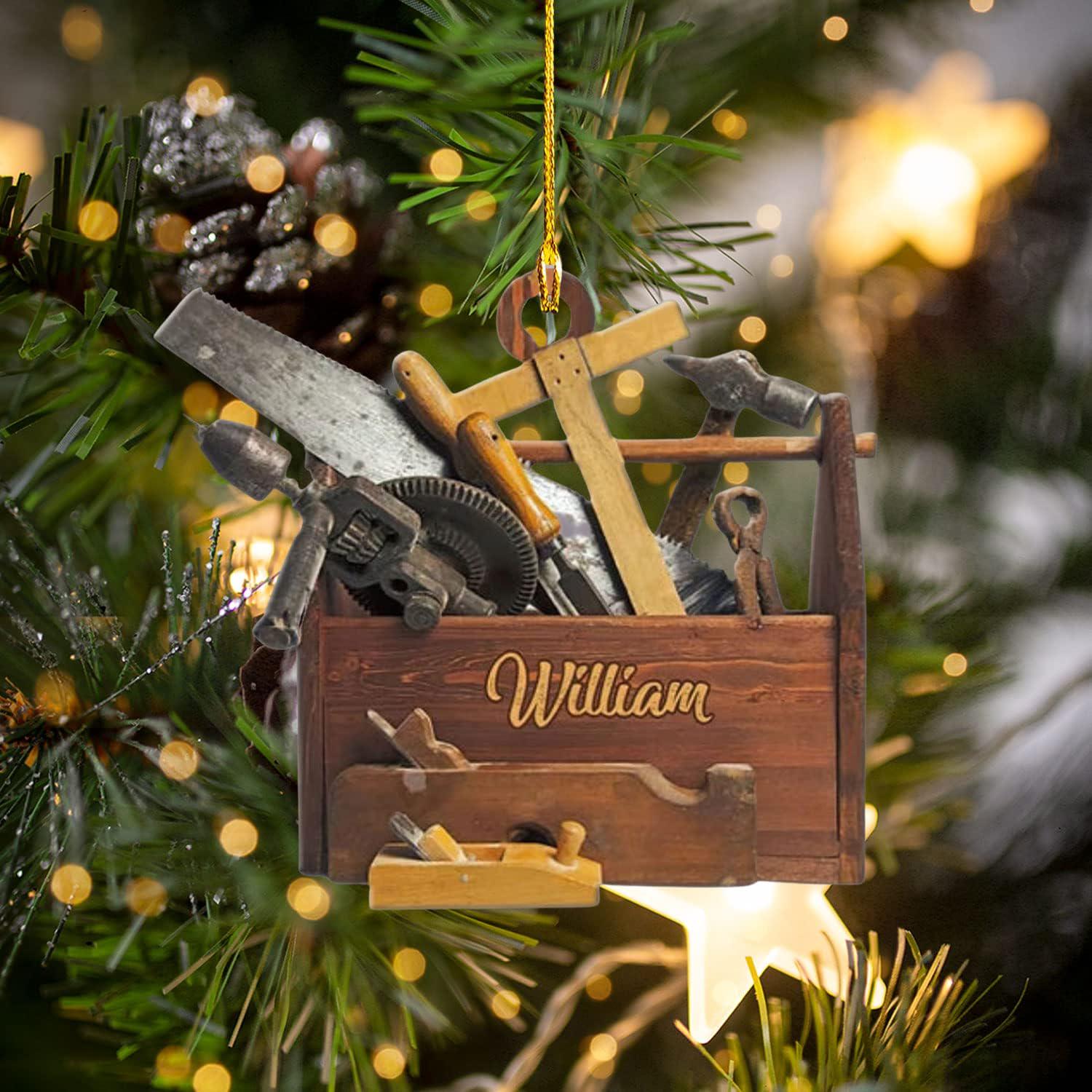 Personalized Arborist Photo Ornaments, Carpenter Ornaments Woodworking Woodworker Logger Lumberjacks Tree Climber Ornament, Arborist Gifts