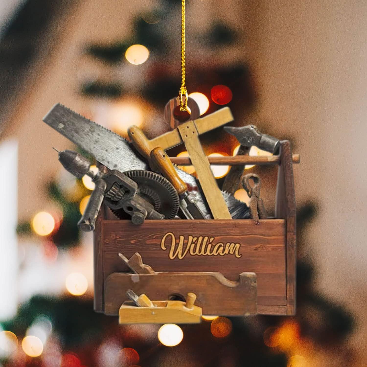 Personalized Arborist Photo Ornaments, Carpenter Ornaments Woodworking Woodworker Logger Lumberjacks Tree Climber Ornament, Arborist Gifts