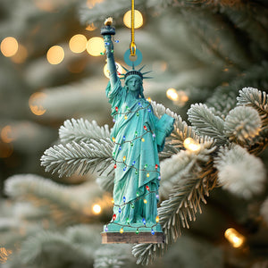 Statue of Liberty Personalized Ornament, Tree Hanging Decor Christmas Ornament Flat 2D Ornament Acrylic / Wooden