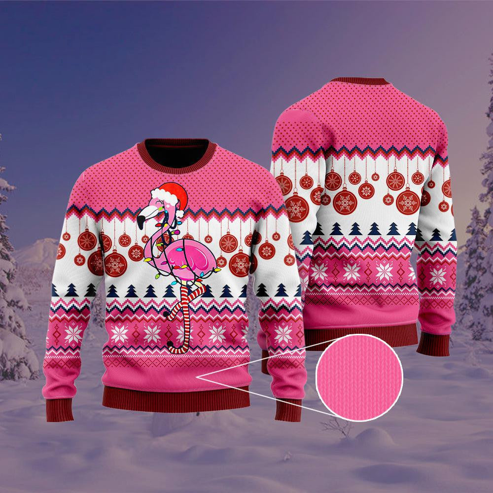 Flamingo Christmas Ugly Christmas Sweater 3D Printed Best Gift For Xmas, Ugly Christmas Sweater, Funny Xmas Sweaters