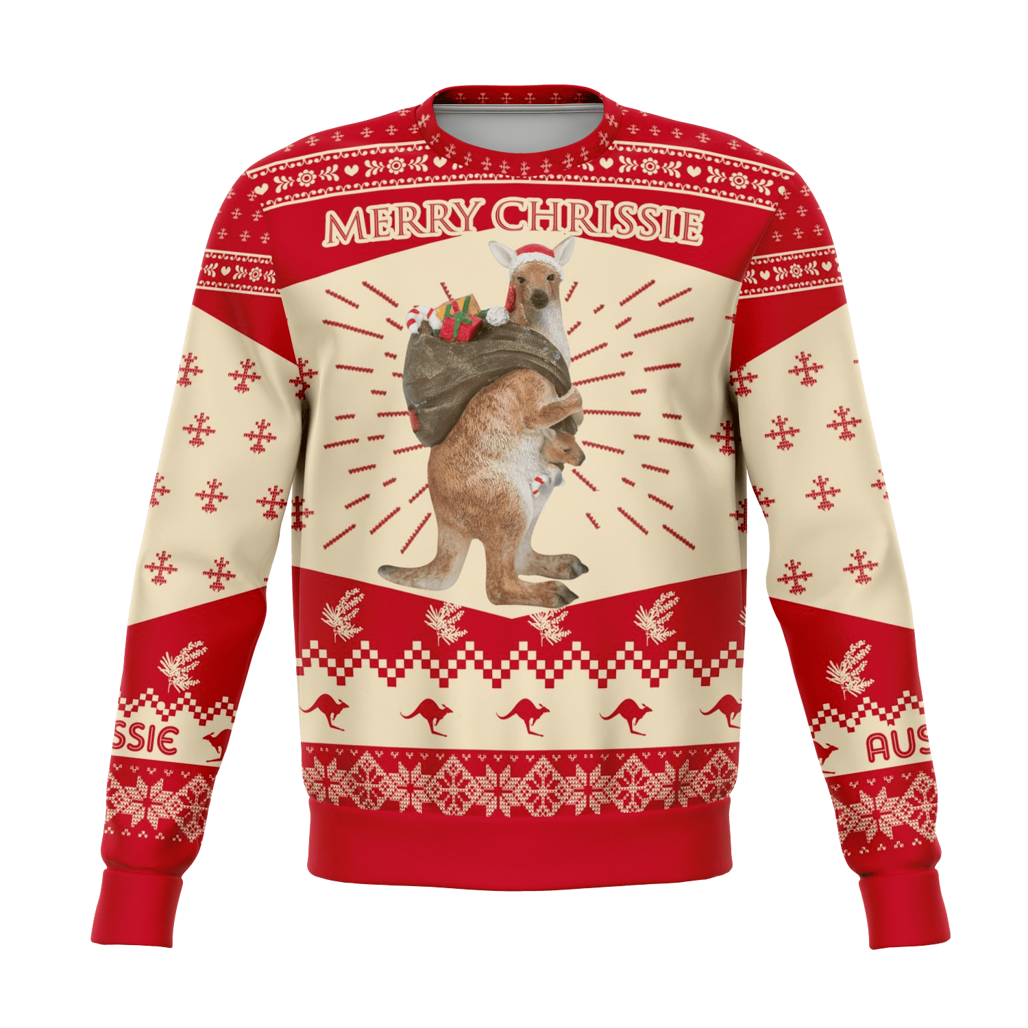 Australia Kangaroo Ugly Christmas Sweater Jumper Christmas Ugly Sweater Christmas Gift- Ugly Christmas Sweater Jumper