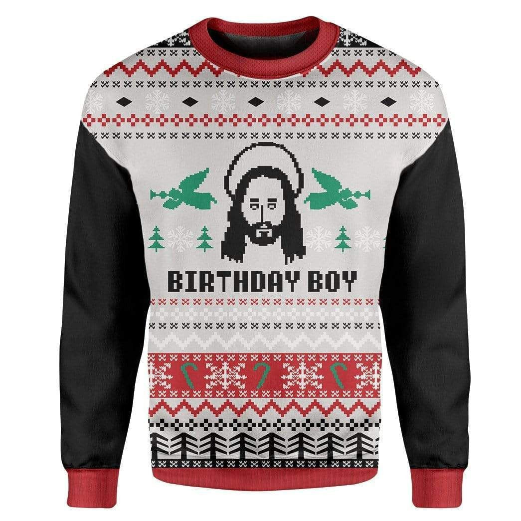 Jesus's Birthday Boy Christmas Ugly Sweater, Ugly Christmas Sweater, Funny Xmas Sweaters