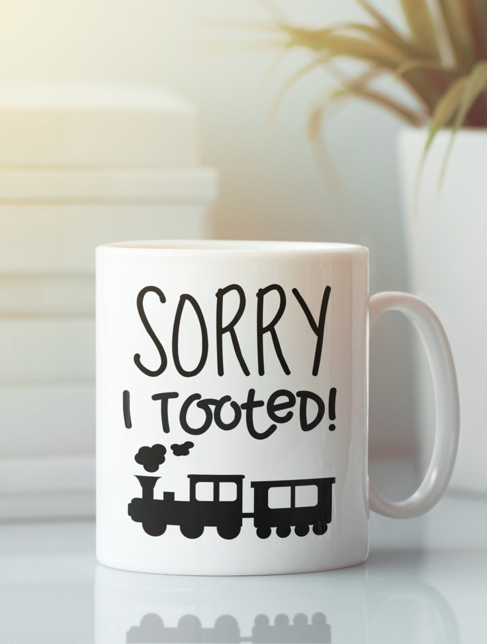 Train Mug, Sorry I Tooted Train Mug, Train Cup, Train Lover Mug, Funny Train Gift, Train Enthusiast Cup