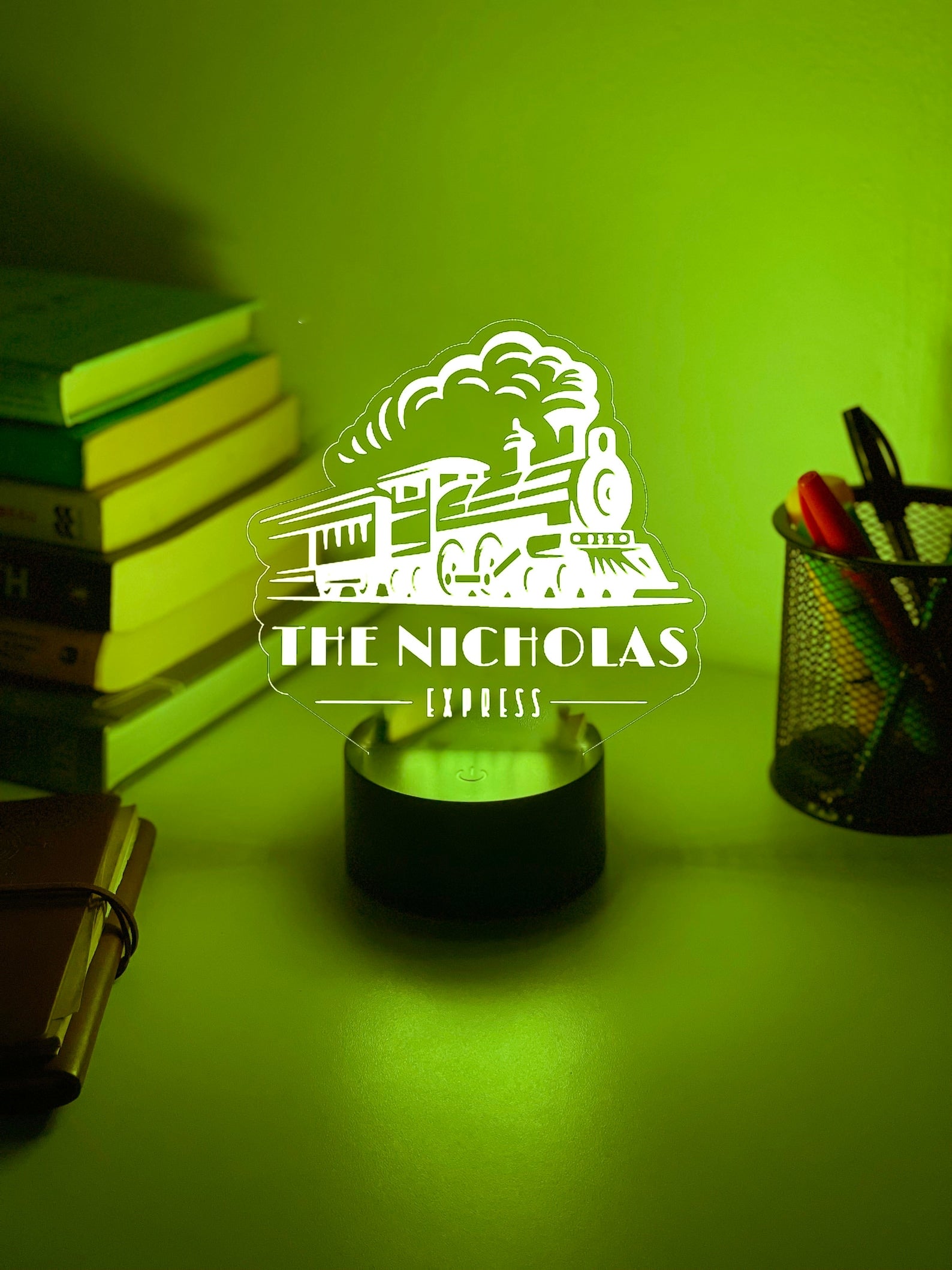 Personalised TRAIN 3D Night Light Personalised Train Gift for Room Decor