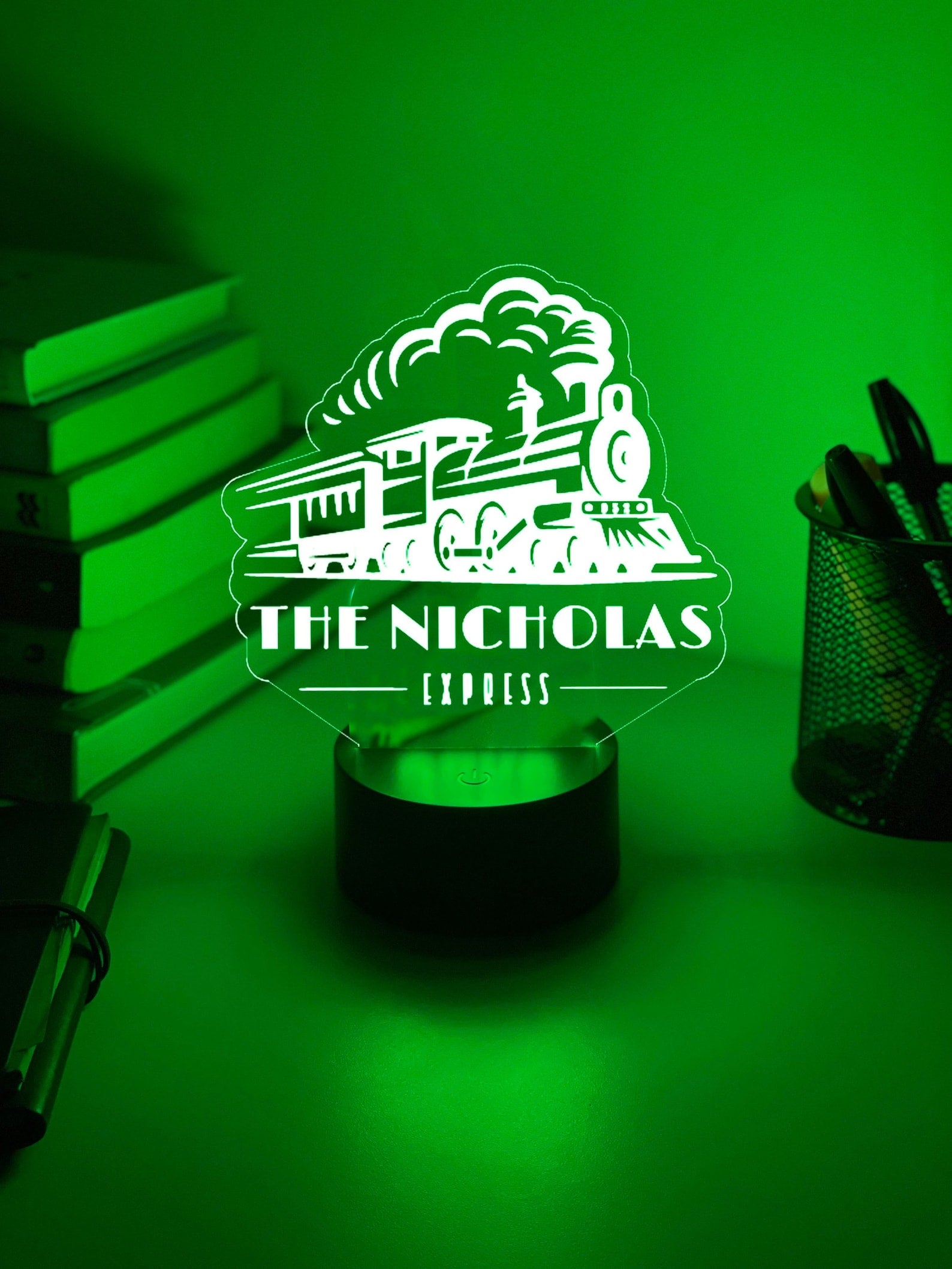 Personalised TRAIN 3D Night Light Personalised Train Gift for Room Decor