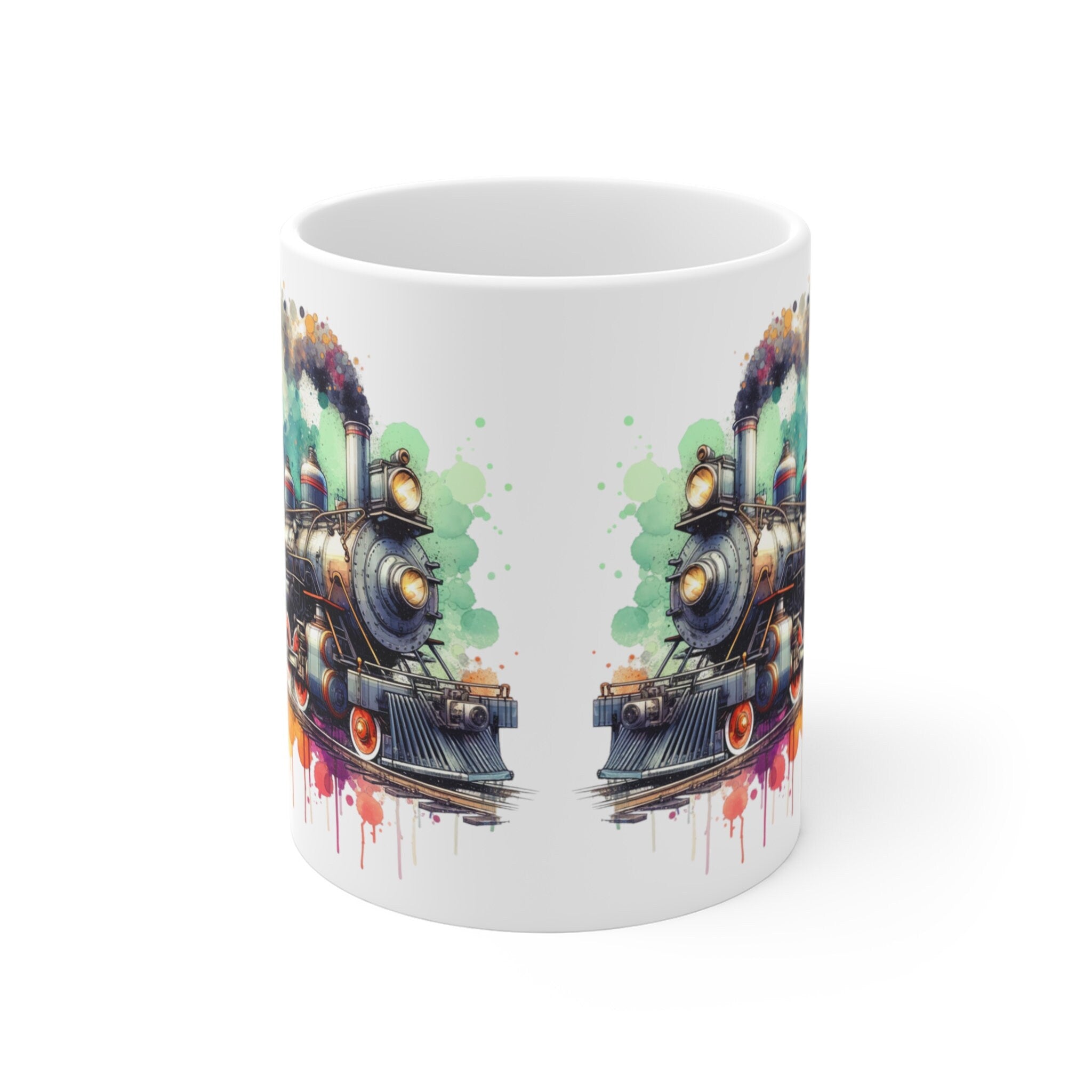 Vintage Train Mug Classic Railroad Engine Design For Train Lovers