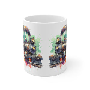 Vintage Train Mug Classic Railroad Engine Design For Train Lovers