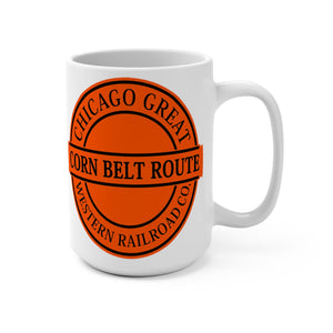 Chicago Great Corn Belt Route Western Railroad Steam Engine Model Locomotive Mug Gift for Train Lovers