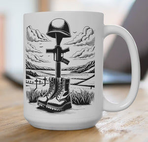 Fallen Soldier Tribute Military Mug  Antique Style, Perfect Gift For Train Lover