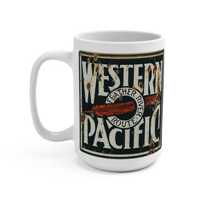 Western Pacific Railroad Train Mug Vintage Style Coffee Cup For Collectors
