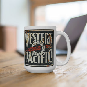 Western Pacific Railroad Train Mug Vintage Style Coffee Cup For Collectors