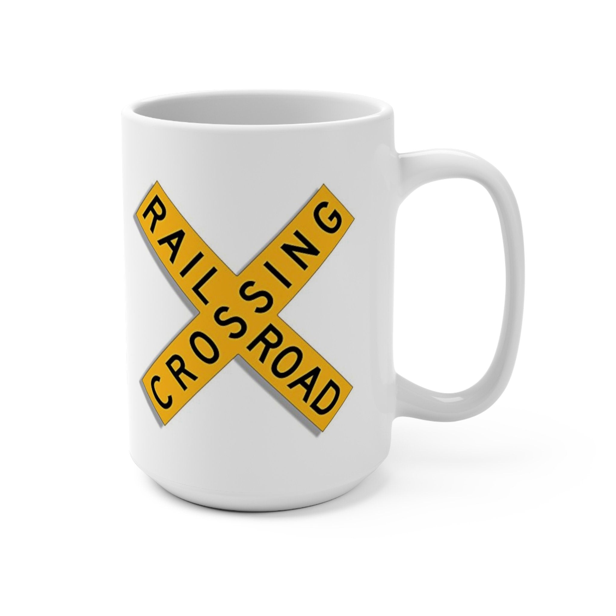 Railroad Crossing Train Coffee Cup Mug Gift For Train Lover