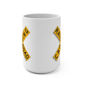 Railroad Crossing Train Coffee Cup Mug Gift For Train Lover