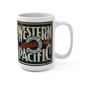 Western Pacific Railroad Train Mug Vintage Style Coffee Cup For Collectors